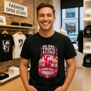 Buc-Ee’s No One Fights Alone Fight For A Cure Beaver T-Shirt