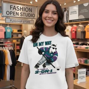 Bull Terrier Hockey Player On My Way To Turn A 2-On-1 Into A Turnover T-Shirt