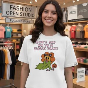 Can’t Say No To A Sweet Treat Halloween Flower Character T-Shirt