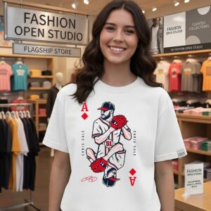 Chris Sale Atlanta Baseball Ace Signature Playing Card T-Shirt