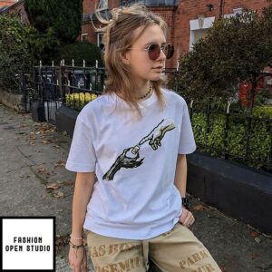 Creation Of Adam Vaccine Hand Art Michelangelo T-Shirt