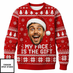 Custom Face Christmas Sweater, Funny Ugly Xmas Sweatshirt