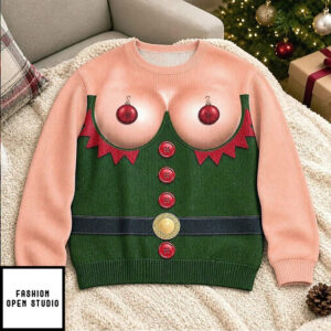 Custom Funny Hairy Chest Ugly Christmas Sweater