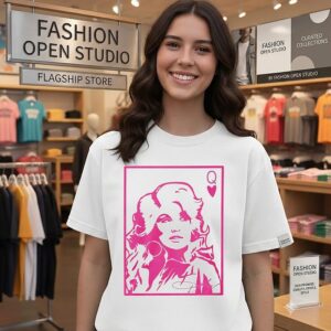 Dolly Parton Queen Of Hearts Country Music Graphic T-Shirt