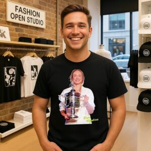 Elena Rybakina Tennis 2026 US Open Ws Champion Trophy T-Shirt