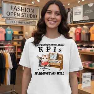 Everything I Know About Kpis Is Against My Will Cat T-Shirt