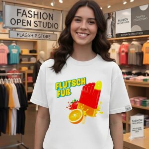 Flutschfu� Strawberry And Orange Ice Cream T-Shirt