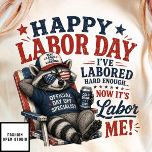 Funny Labor Day Raccoon T-Shirt