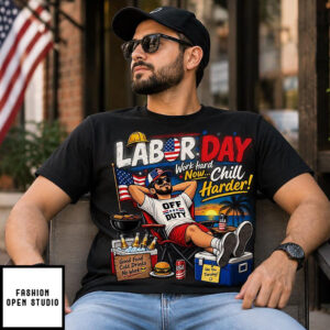 Funny Labor Day T-Shirt 2026, Work Hard Chill Harder T-Shirt