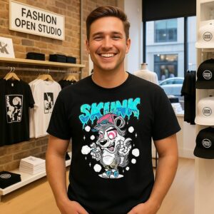 Graffiti Skunk Streetwear Cartoon Vintage T-Shirt