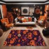 Halloween Pumpkin Halloween Ghosts Pattern Rectangle Rug