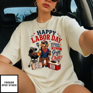 Happy Labor Day T-Shirt, Labor Day Dog Bbq T-Shirt