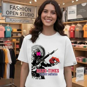 Hard Times Require Softness Soldier With Rose T-Shirt
