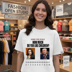 How Much Do You Like Children Scale With Donald Trump T-Shirt