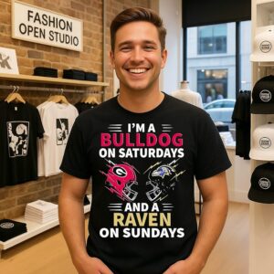 I’m A On Saturdays Georgia Bulldogs And A Baltimore Ravens On Sundays T-Shirt
