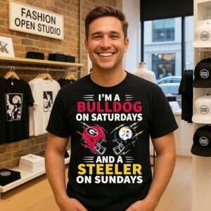 I’m A On Saturdays Georgia Bulldogs And A Pittsburgh Steelers On Sundays T-Shirt