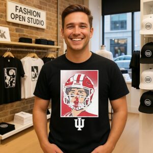Indiana Football Josh Hoover Bloody Face Big Head T-Shirt