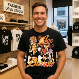 Joe Burrow Cincinnati Bengals Football Player Collage T-Shirt