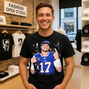 Josh Allen Buffalo Bills Holding Beer T-Shirt