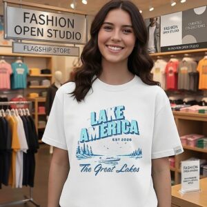 Lake America Est 2026 The Great Lakes Boating T-Shirt