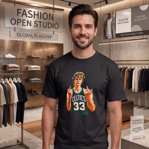 Larry Bird Flipping The Bird Boston Celtics T-Shirt