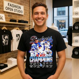 Los Angeles Dodgers Nl West Champions 2026 Signature T-Shirt