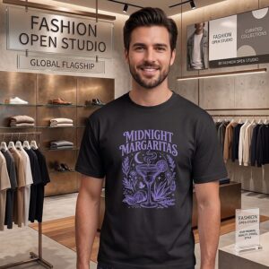 Midnight Margaritas Witchy Halloween Cocktail T-Shirt