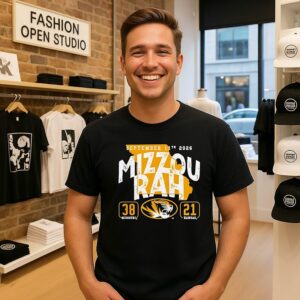 Missouri Tigers Vs. Kansas Jayhawks Mizzou Rah 38-21 Score T-Shirt
