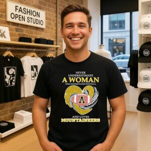Never Underestimate A Woman Who Understands Football And Loves West Virginia Mountaineers T-Shirt