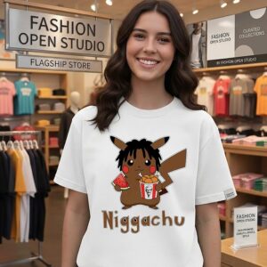 Niggachu Pikachu Parody Meme Cartoon T-Shirt