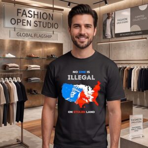 No One Is Illegal On Stolen Island T-Shirt