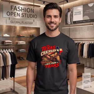 Official The Texas And Chainsaw He’s From Texas T-Shirt