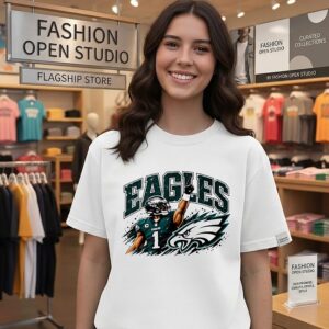 Philadelphia Eagles Quarterback Victory Graphic Football T-Shirt