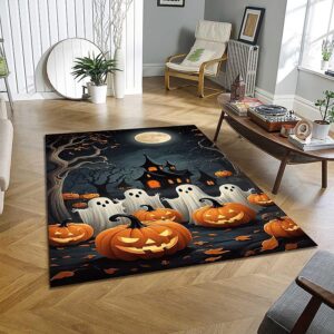 Pumpkin Pattern Halloween Rug