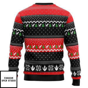 Santa Claws Dinosaur Christmas Sweater