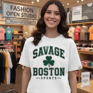 Savage Boston Sports Shamrock Graphic T-Shirt