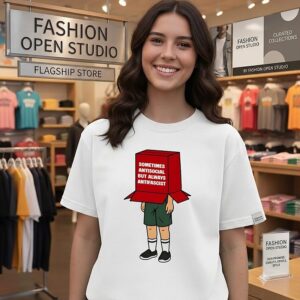 Sometimes Antisocial But Always Antifascist T-Shirt