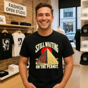 Still Waiting On The Permit Pyramid Construction T-Shirt