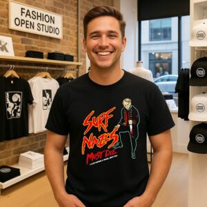 Surf Nazis Must Die Lloyd Kaufman Michael Hertz Troma Film T-Shirt