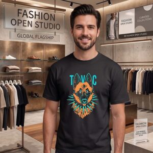 Tavc German Shepherd Dog Spiked Collar T-Shirt