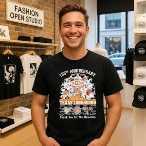 Texas Longhorns 133rd Anniversary Team Collage Thank You For The Memories T-Shirt