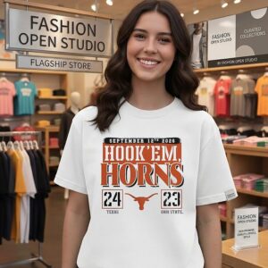 Texas Longhorns Vs. Ohio State Buckeyes Score Hook ’em Horns T-Shirt