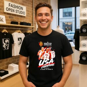 USA Women’s Basketball 2026 Fiba World Cup Champions Back-To-Back T-Shirt