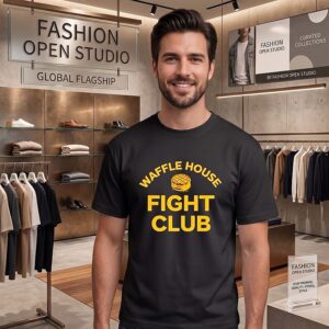 Waffle House Fight Club Funny Parody Restaurant T-Shirt