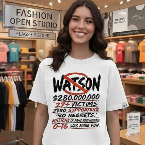 Watson $280000000 27more Victims Zero Supporters No Regrets Graphic T-Shirt