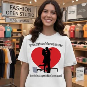 What If We Kissed At Our Local Destroyed Flock Camera T-Shirt