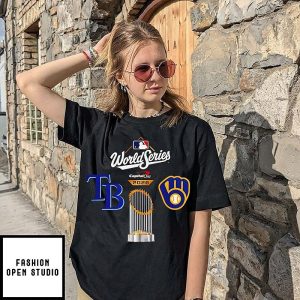 2026 Mlb World Series Tampa Bay Rays Vs Milwaukee Brewers Matchup Logo T-Shirt