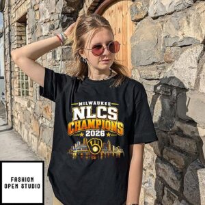 2026 Nlcs Champions Milwaukee Brewers City Skyline T-Shirt