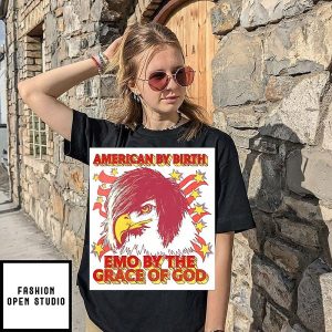 American By Birth Emo By The Grace Of God Eagle T-Shirt
