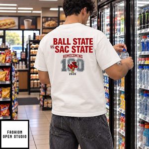 Ball State Vs Sac State Homecoming 100 Years 2026 T-Shirt